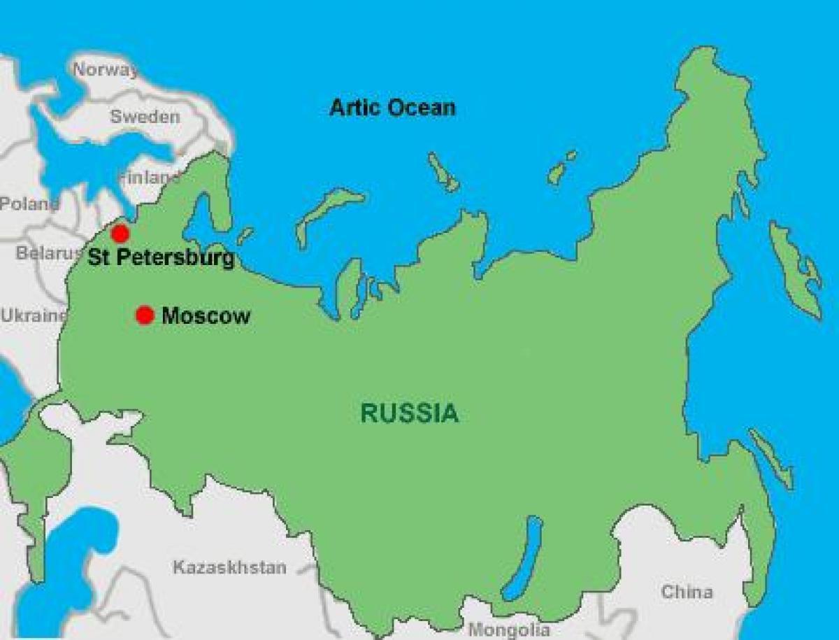 Москва и санкт Петербург мапа