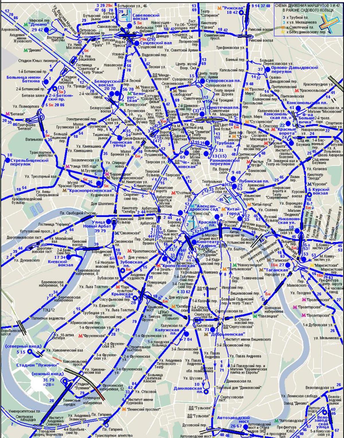 карта на Москва trolleybus