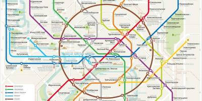 Карта на Москва метро англиски и на руски јазик