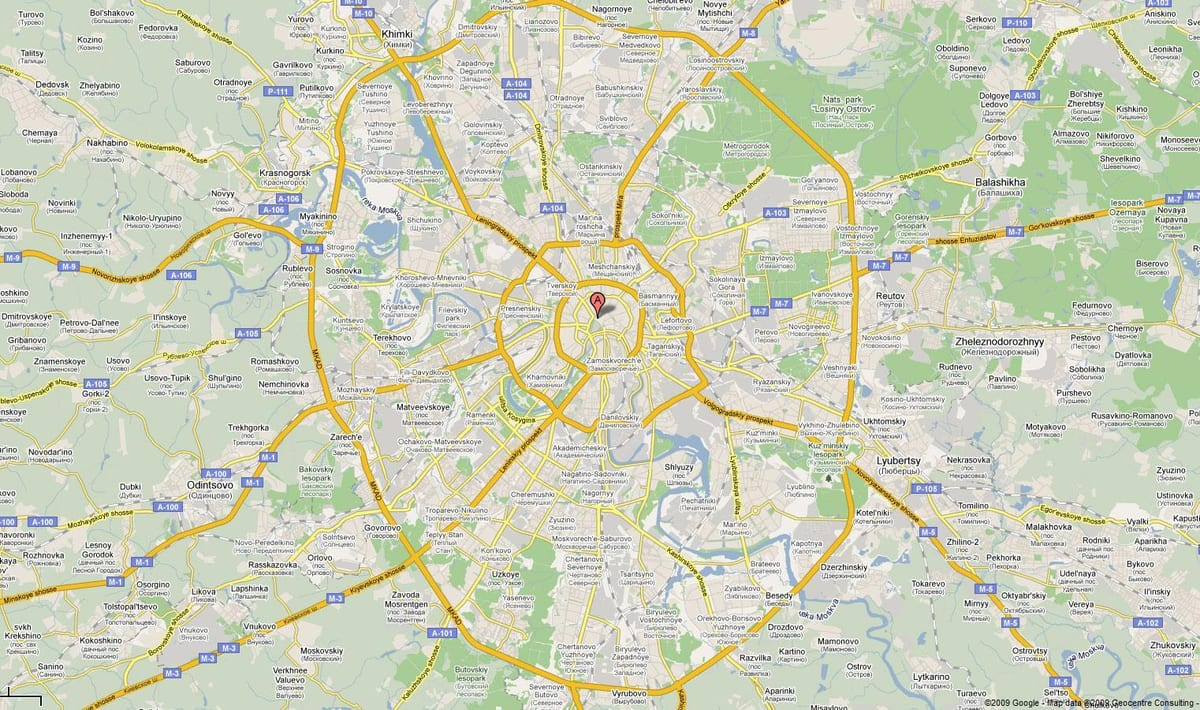 Moskva автопат мапа
