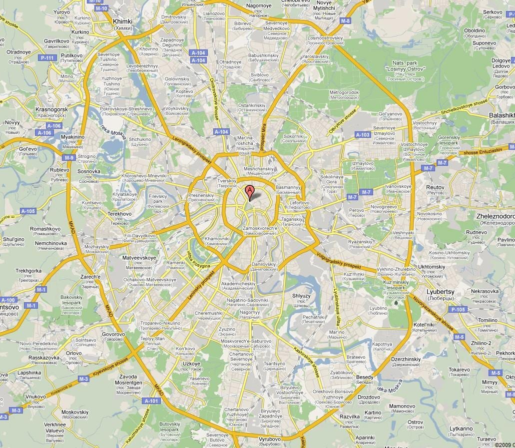 Moskva предградие мапа