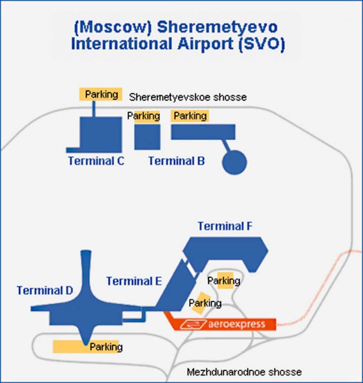 Sheremetyevo терминал мапа