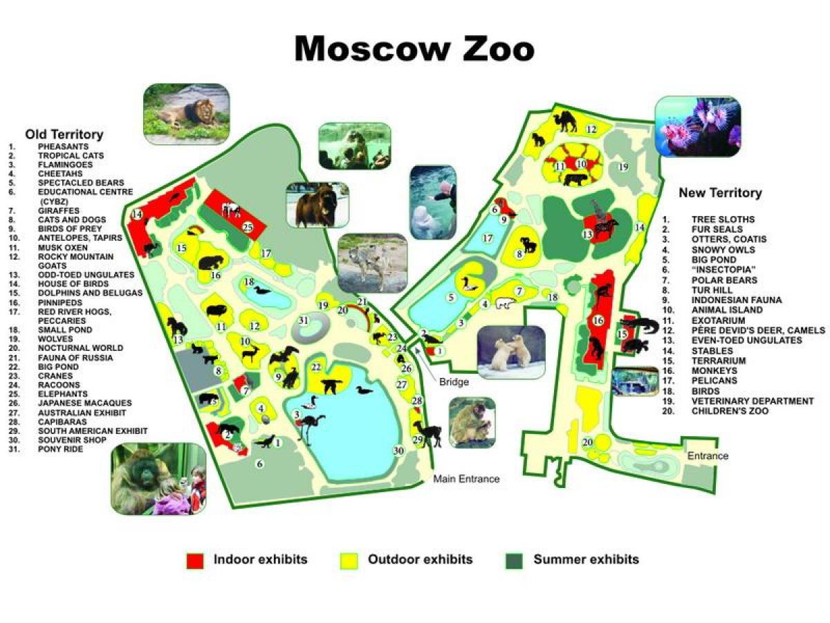 карта на Москва зоолошка градина