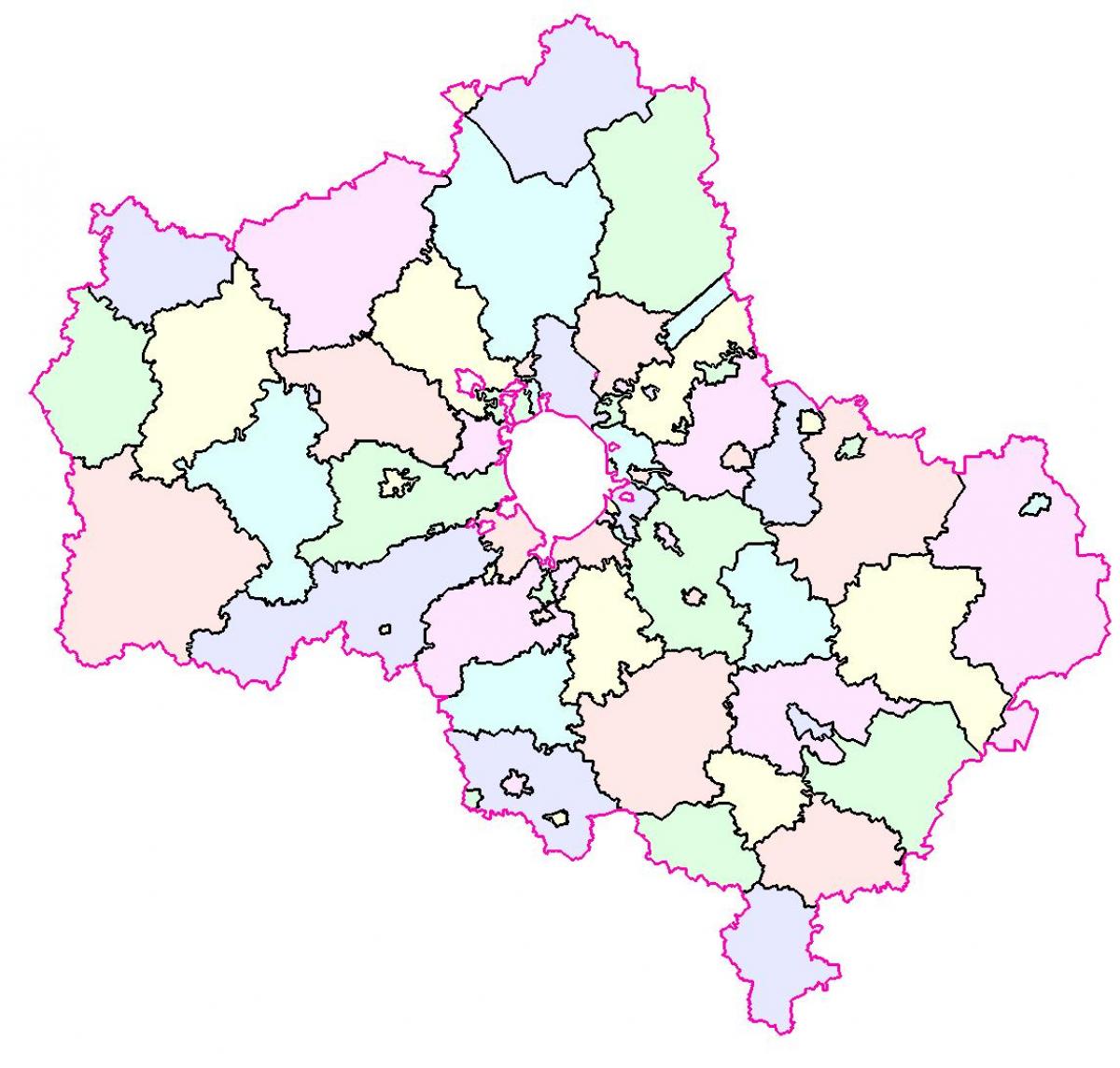 Moskva регионот мапа