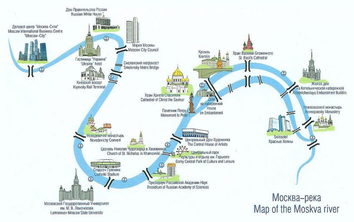 Moskva реката мапа