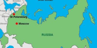 Москва и санкт Петербург мапа