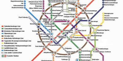 Москва метро мапата на англиски јазик