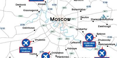 Карта на Москва аеродроми